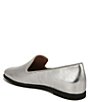 Color:Silver - Image 4 - Effortless Slip-On Metallic Leather Loafers