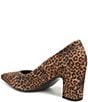 Naturalizer Ella Leopard Print Suede Pointed Toe Block Heel Pumps - Image 4