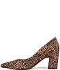 Naturalizer Ella Leopard Print Suede Pointed Toe Block Heel Pumps - Image 5