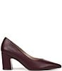 Naturalizer Ella Snake Embossed Leather Pointed Toe Block Heel Pumps - Image 2