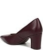 Naturalizer Ella Snake Embossed Leather Pointed Toe Block Heel Pumps - Image 4