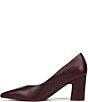 Naturalizer Ella Snake Embossed Leather Pointed Toe Block Heel Pumps - Image 5