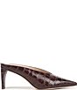 Naturalizer Emerson Crocodile Embossed Leather Snip Toe Dress Mules - Image 2