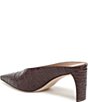 Naturalizer Emerson Crocodile Embossed Leather Snip Toe Dress Mules - Image 4