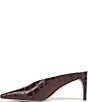 Naturalizer Emerson Crocodile Embossed Leather Snip Toe Dress Mules - Image 5