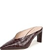 Naturalizer Emerson Crocodile Embossed Leather Snip Toe Dress Mules - Image 6