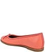 Color:Apricot - Image 4 - Essential Leather Slip On Bow Detail Ballet Flats