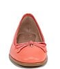 Color:Apricot - Image 6 - Essential Leather Slip On Bow Detail Ballet Flats