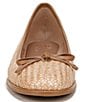 Color:Tan Straw - Image 6 - Essential Straw Slip On Bow Detail Ballet Flats