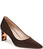 Naturalizer Estee Suede Snip Toe Tortoise Heel Pumps - Image 1