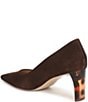 Naturalizer Estee Suede Snip Toe Tortoise Heel Pumps - Image 4