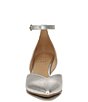 Color:Silver Leather - Image 6 - Evelyn Metallic Leather Ankle Strap Dress Pumps