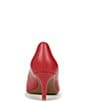 Color:Crantini Red - Image 3 - Everly Leather Kitten Heel Pumps