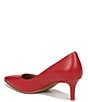Color:Crantini Red - Image 4 - Everly Leather Kitten Heel Pumps