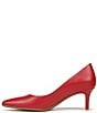 Color:Crantini Red - Image 5 - Everly Leather Kitten Heel Pumps