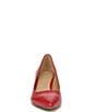 Color:Crantini Red - Image 6 - Everly Leather Kitten Heel Pumps