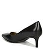 Color:Black Leather - Image 4 - Everly Leather Kitten Heel Pumps