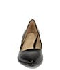 Color:Black Leather - Image 5 - Everly Leather Kitten Heel Pumps
