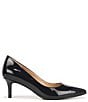 Color:French Navy Patent - Image 2 - Everly Patent Leather Kitten Heel Pumps