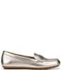 Color:Warm Silver - Image 2 - Evie Leather Ornament Detail Slip On Loafers