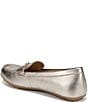 Color:Warm Silver - Image 4 - Evie Leather Ornament Detail Slip On Loafers