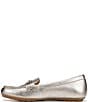 Color:Warm Silver - Image 5 - Evie Leather Ornament Detail Slip On Loafers