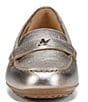Color:Warm Silver - Image 6 - Evie Leather Ornament Detail Slip On Loafers