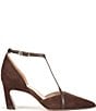 Naturalizer Ezlyn Suede Pointed Toe T-Strap Dress Pumps - Image 2