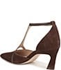 Naturalizer Ezlyn Suede Pointed Toe T-Strap Dress Pumps - Image 4