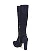 Color:French Navy - Image 4 - Fenna Suede Platform Knee High Dress Boots