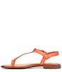 Color:Orange Pop - Image 5 - Fifi Leather Toe Loop Flat Thong Sandals