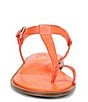 Color:Orange Pop - Image 6 - Fifi Leather Toe Loop Flat Thong Sandals