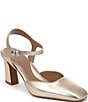 Naturalizer Frankie Metallic Leather Ankle Wrap Pumps - Image 1