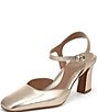 Naturalizer Frankie Metallic Leather Ankle Wrap Pumps - Image 6