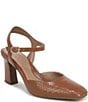 Naturalizer Frankie Snake Embossed Leather Ankle Wrap Pumps - Image 1
