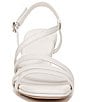Color:Warm White - Image 6 - Galaxy Leather Strappy Sandals