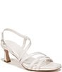 Color:Warm White - Image 1 - Galaxy Leather Strappy Sandals