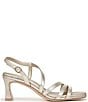 Color:Champagne - Image 2 - Galaxy Strappy Metallic Dress Sandals