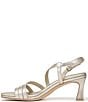 Color:Champagne - Image 5 - Galaxy Strappy Metallic Dress Sandals