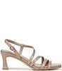 Color:Warm Fawn Tan - Image 2 - Galaxy Patent Strappy Sandals