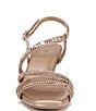 Color:Rose - Image 6 - Galaxy Satin Jewel Embellished Strappy Dress Sandals