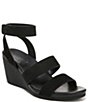 Color:Black - Image 1 - Genn-Ignite Nubuck Ankle Strap Casual Wedge Sandals