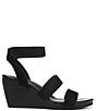 Color:Black - Image 2 - Genn-Ignite Nubuck Ankle Strap Casual Wedge Sandals