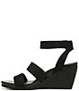 Color:Black - Image 5 - Genn-Ignite Nubuck Ankle Strap Casual Wedge Sandals