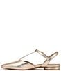 Naturalizer Harlie Metallic Leather Pointed Toe T-Strap Dress Flats - Image 5