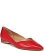 Color:Crantini Red - Image 1 - Havana Leather Slip-On Pointed Toe Dress Flats