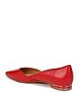Color:Crantini Red - Image 4 - Havana Leather Slip-On Pointed Toe Dress Flats