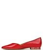 Color:Crantini Red - Image 5 - Havana Leather Slip-On Pointed Toe Dress Flats
