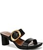 Naturalizer Ida Leather Buckle Hardware Dress Slide Sandals - Image 1