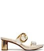 Naturalizer Ida Snake Embossed Leather Buckled Dress Slide Sandals - Image 2